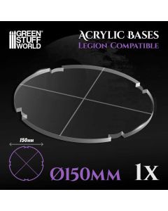 Прозора підставка для мініатюр Green Stuff World: Acrylic Bases - Round 150 mm (Legion)