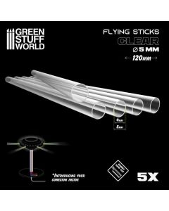 Набір прозорих опор для мініатюр Green Stuff World: Acrylic Clear Tubes 5 mm