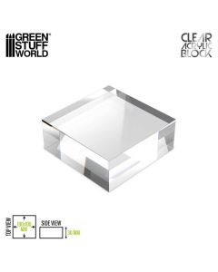 Прозора підставка для мініатюр Green Stuff World: Acrylic Display Block 100x100x30mm