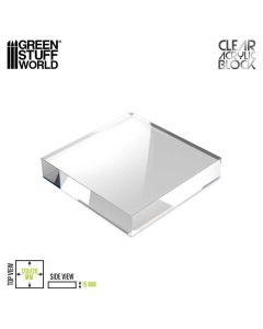 Прозора підставка для мініатюр Green Stuff World: Acrylic Display Block 120x120x15mm