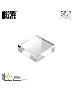 Прозора підставка для мініатюр Green Stuff World: Acrylic Display Block 80x80x15mm