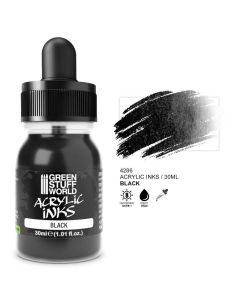 Акрилове чорнило Green Stuff World Acrylic Inks: Opaque Ink: Black (30ml)