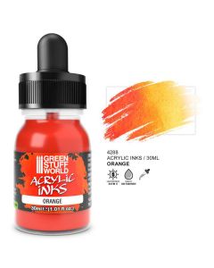 Акрилове чорнило Green Stuff World Acrylic Inks: Opaque Ink: Orange (30ml)