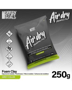 Пінна глина Green Stuff World: Air Dry Foam Clay 250gr. - Grey