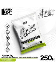 Пінна глина Green Stuff World: Air Dry Foam Clay 250gr. - White