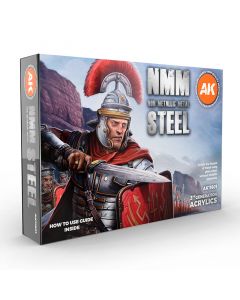 Набір акрилових фарб AK Interactive: Non Metallic Metal: Steel