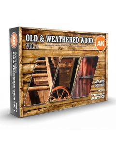 Набір акрилових фарб AK Interactive: Old & Weathered Wood Vol 1