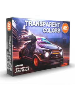 Набір акрилових фарб AK Interactive: Transparent Colors Set