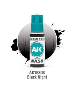 Акрилова змивка AK Interactive: Acrylic Wash – Black Night