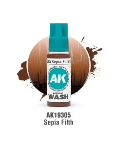 Акрилова змивка AK Interactive: Acrylic Wash – Sepia Filth