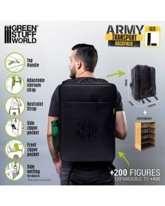 Рюкзак для транспортування мініатюр Green Stuff World: Army Transport Backpack