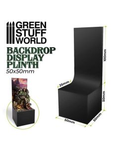 Деревʼяна підставка для мініатюр Green Stuff World: Backdrop Display Plinth 5x5x5cm Black