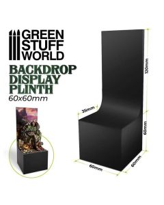 Деревʼяна підставка для мініатюр Green Stuff World: Backdrop Display Plinth 6x6x6cm Black