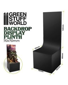 Деревʼяна підставка для мініатюр Green Stuff World: Backdrop Display Plinth 7x7x6cm Black