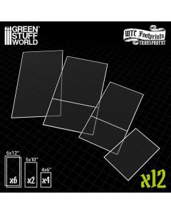 Набір WTC підставок для террейну Green Stuff World: Basic Glasspack Footprints Wh40k Compatible
