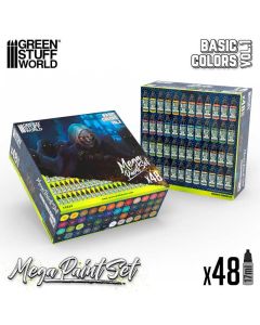 Набір акрилових фарб Green Stuff World: Basic Mega Paint Set - Vol. 1.0