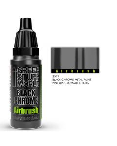 Акрилова фарба Green Stuff World Chrome Paints: Black Metal Chrome Airbrush (17ml)