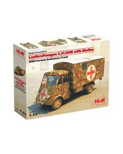 Збірна модель вантажівки ICM: Lastkraftwagen 3,5 т AHN з укриттям