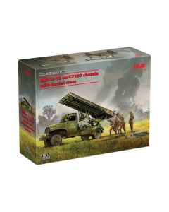 Збірна модель артилерійської техніки ICM: БМ-13-16 на шасі G7107 з радянським екіпажем