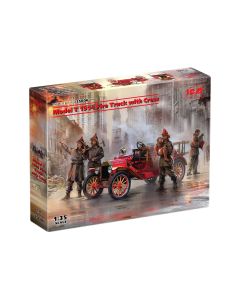 Збірна модель автомобіля ICM: Пожежна машина моделі T 1914 року з екіпажем