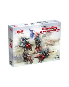 Збірні моделі фігурок ICM: Французька піхота на марші (1914)