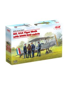 Збірна модель літака ICM: DH. 82A Tiger Moth з курсантами ВПС