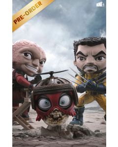 Колекційна фігурка MiniCo: Statue Deadpool, Wolverine and Headpool (Unmasked) - Deadpool and Wolverine
