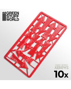 Маркери нападу та відходу Green Stuff World: Charge and Retreat Arrows - Red