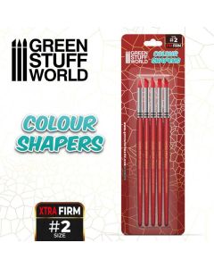 Набір інструментів Green Stuff World: Clay Shapers - Color Shapers Size 2 - Extra Firm