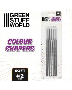 Набір інструментів Green Stuff World: Clay Shapers - Color Shapers Size 2 - White Soft