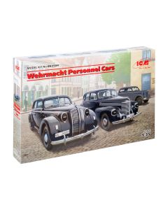 Набір збірних моделей для діорам ICM: Легкові автомобілі Вермахту