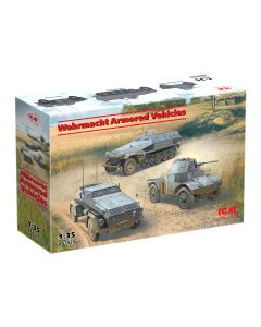 Набір збірних моделей для діорам ICM: Бронемашини Вермахту