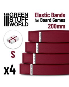 Резинки для фіксації елементів настільних ігор Green Stuff World: Elastic Bands for Board Games 200mm - Pack x4