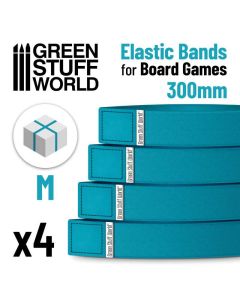 Резинки для фіксації елементів настільних ігор Green Stuff World: Elastic Bands for Board Games 300mm - Pack x4