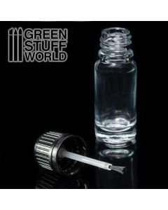 Скляна баночка з пензликом Green Stuff World: Empty Glass Jar With Brush