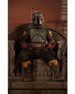 Колекційна статуетка Iron Studios: Statue Boba Fett on Throne Deluxe - The Mandalorian - Art Scale 1/10