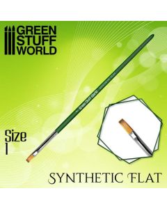 Пензлик Green Stuff World: Green Series Flat Synthetic Brush Size 1