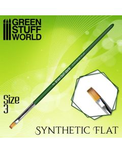 Пензлик Green Stuff World: Green Series Flat Synthetic Brush Size 3