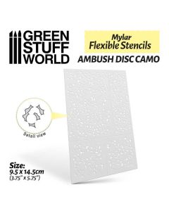 Трафарет Green Stuff World: Flexible Stencils - Ambush Disc Camo (Various Sizes)