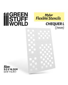 Трафарет Green Stuff World: Flexible Stencils - Chequer L (7mm)