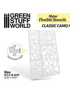 Трафарет Green Stuff World: Flexible Stencils - Classic Camo 1 (15mm Aprox.)