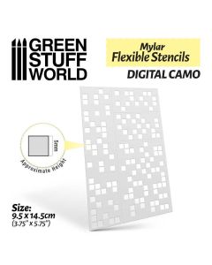 Трафарет Green Stuff World: Flexible Stencils - Digital Camo (5mm)