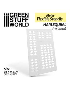 Трафарет Green Stuff World: Flexible Stencils - Harlequin L (11x7mm)