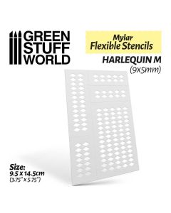 Трафарет Green Stuff World: Flexible Stencils - Harlequin M (9x5mm)