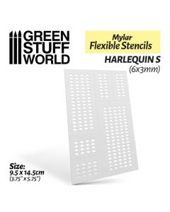 Трафарет Green Stuff World: Flexible Stencils - Harlequin S (6x3mm)