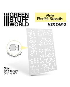 Трафарет Green Stuff World: Flexible Stencils - Hex Camo (4x5mm)