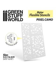 Трафарет Green Stuff World: Flexible Stencils - Pixel Camo (9mm Aprox.)