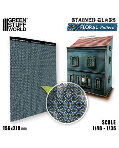 Вітражне скло Green Stuff World: Floral Pattern Stained Glass