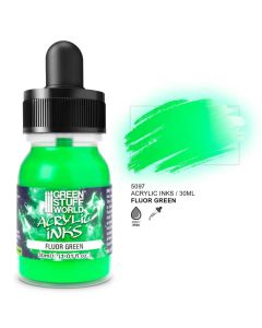 Акрилове чорнило Green Stuff World Acrylic Inks: Fluor Ink: Green (30ml)