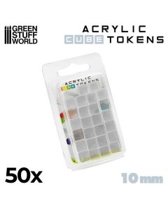 Набір акрилових жетонів Green Stuff World: Gaming Tokens - Transparent Cubes 10mm